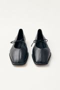 Sway Leather Ballet Flats - Svart