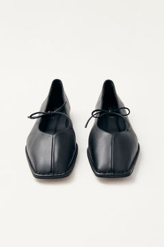 Sway Leather Ballet Flats - Black