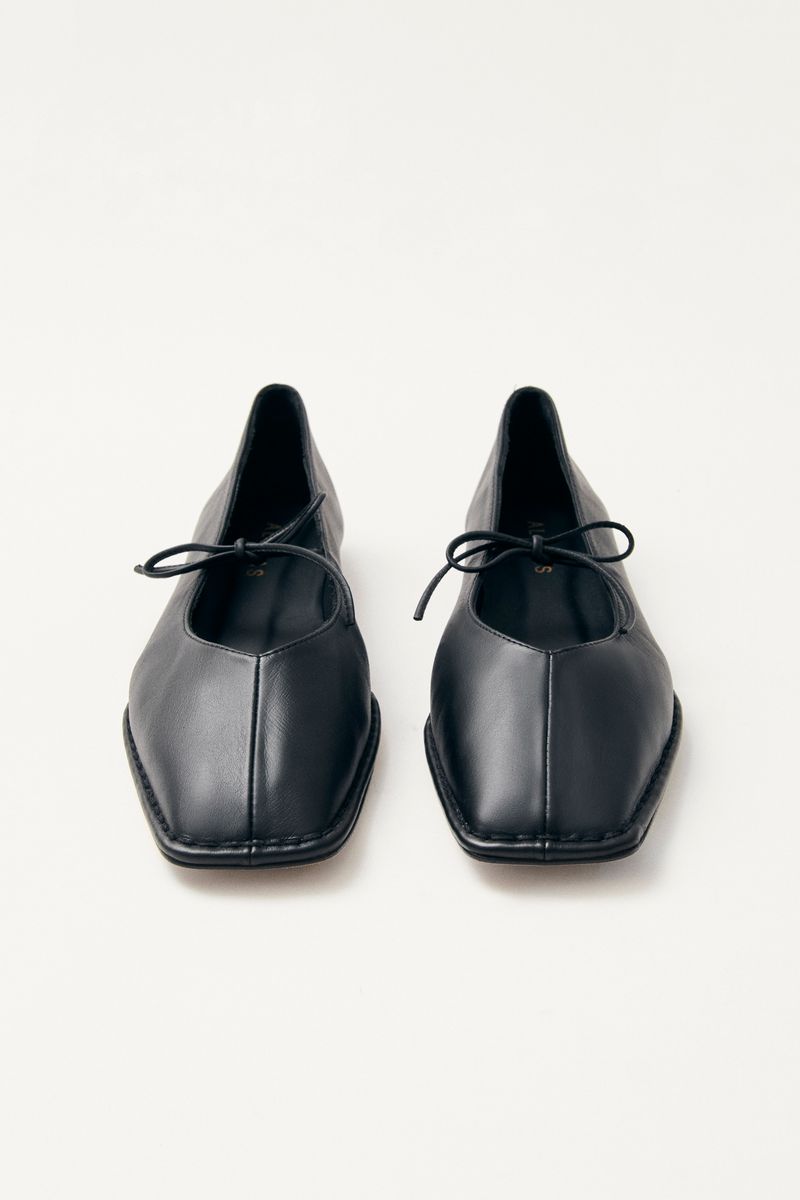 Sway Leather Ballet Flats - Svart