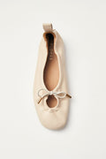 Rosalind Leather Ballet Flats - Cream