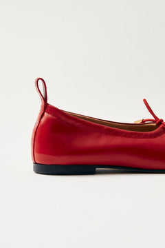 Rosalind Leather Ballet Flats - Red
