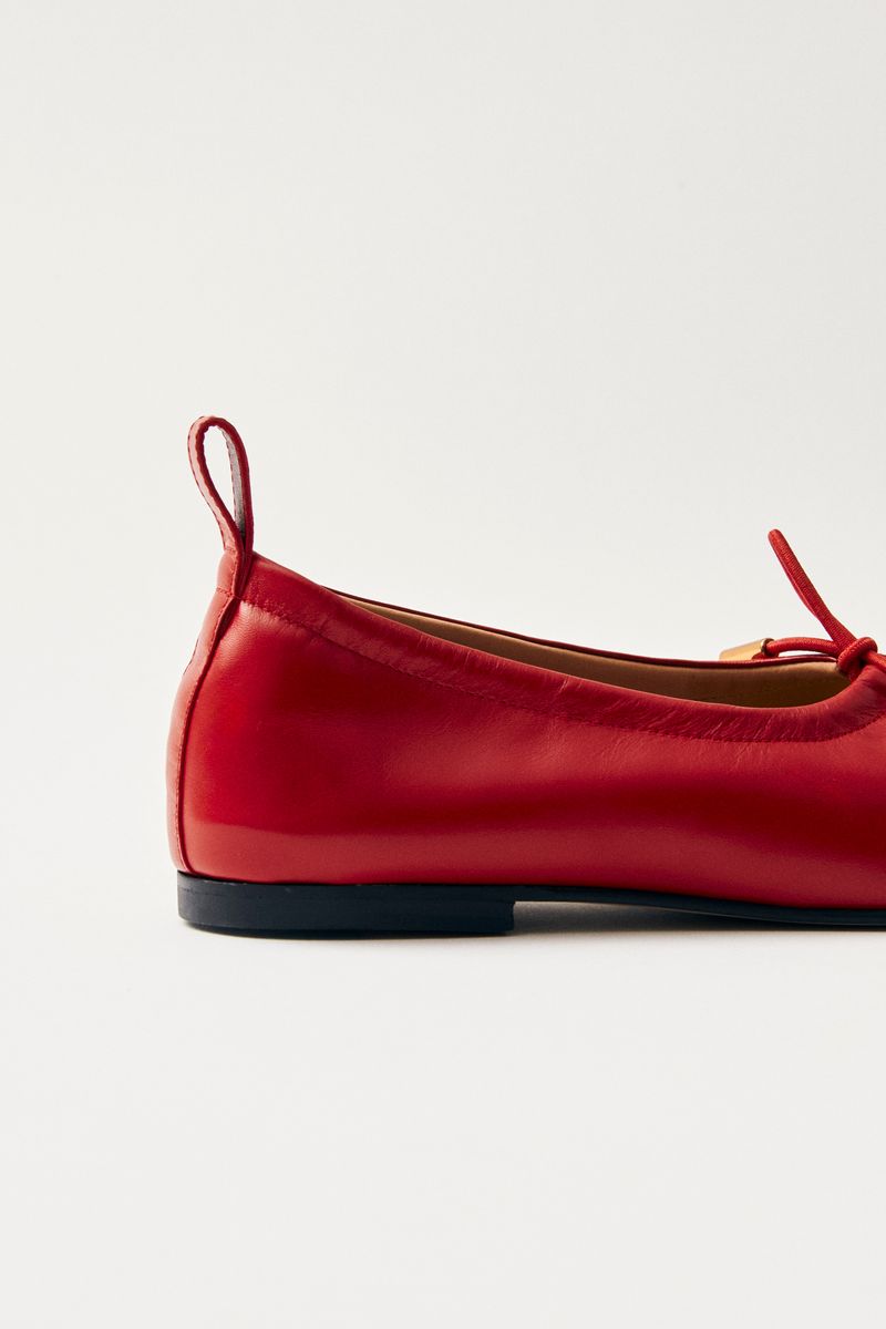 Rosalind Leather Ballet Flats - Red