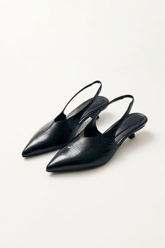 Eros Leather Mules - Black