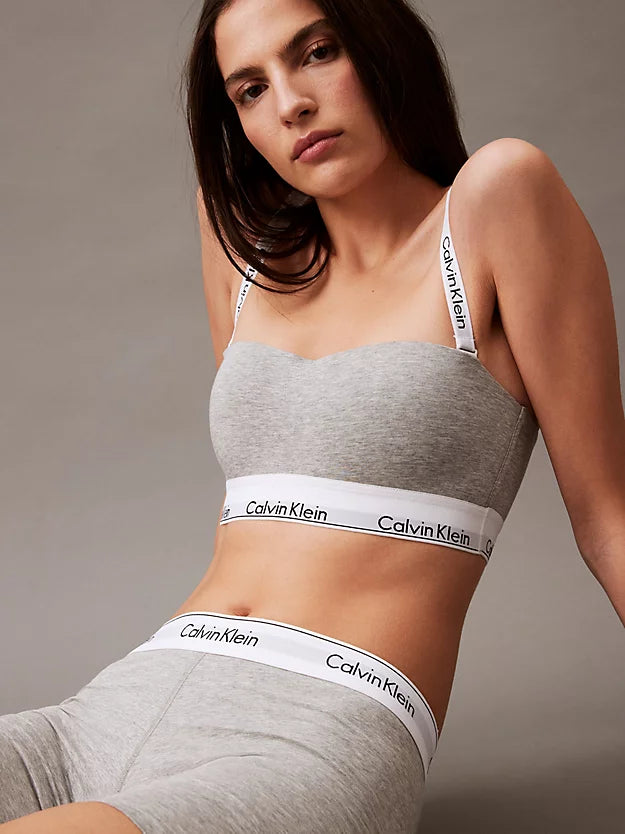 Lightly Lined Bandeau - Grey Heather