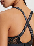 Lightly Lined Bralette - Black w/ black