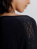 L/S Curve Neck - Black
