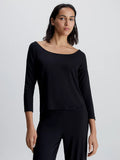 L/S Curve Neck - Black