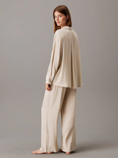 L/S Buttondown & Pant Sleep Set - Diamond Logo Cocoon
