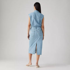 Iconic Sleeveless Dress - Wrapped In Blue