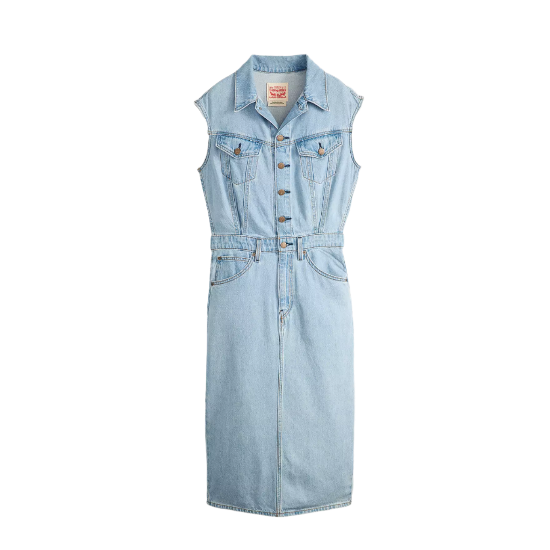 Iconic Sleeveless Dress - Wrapped In Blue