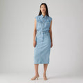 Iconic Sleeveless Dress - Wrapped In Blue