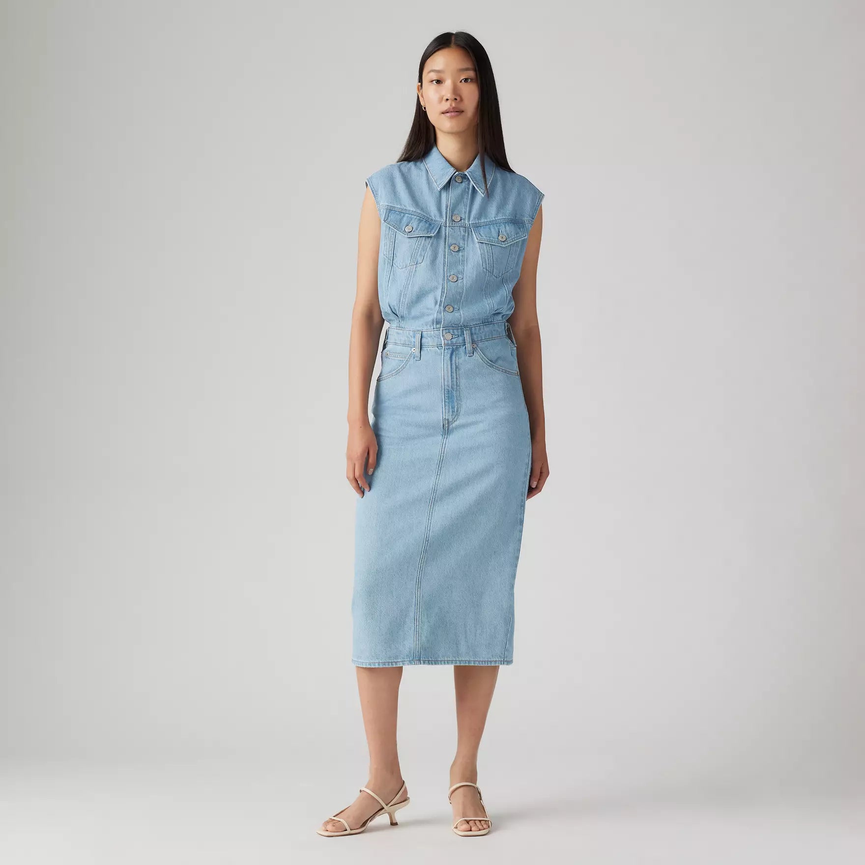 Iconic Sleeveless Dress - Wrapped In Blue