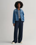 Slim Striped 1X1 Ribbed SS T - Evening Blue