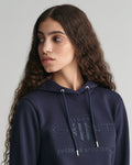 Regular Tonal Shield Hoodie - Evening Blue