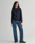 Regular Tonal Shield Hoodie - Evening Blue