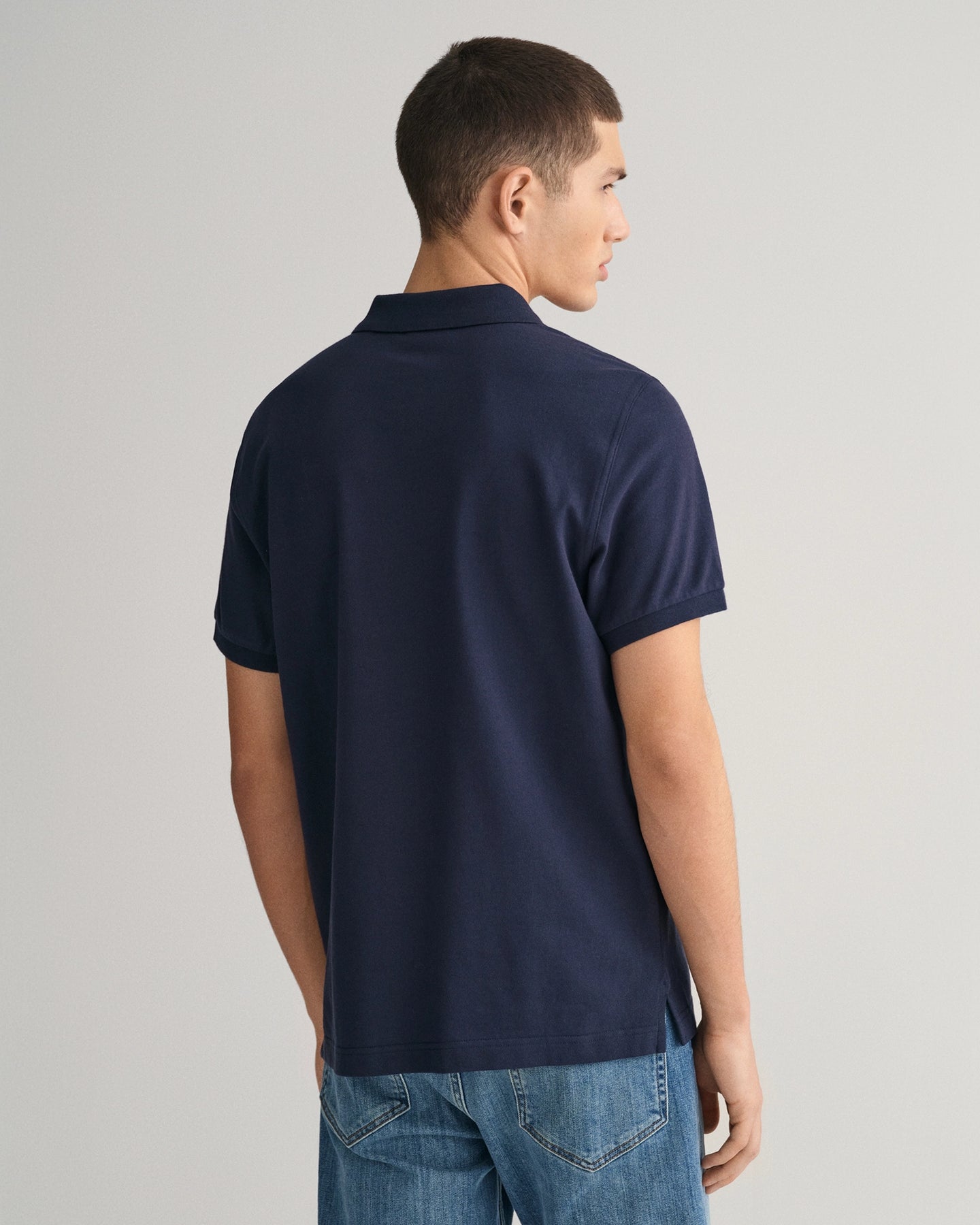 Regular Fit Shield Piqué Polo Shirt - Evening Blue