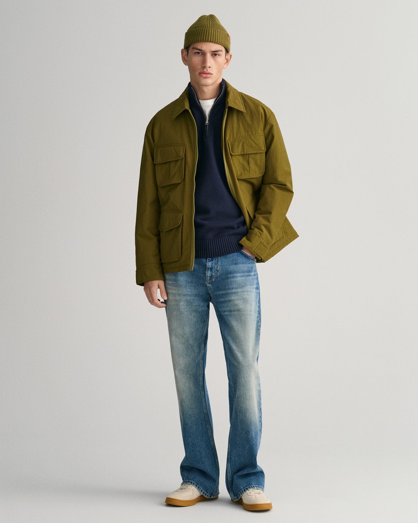 Casual Cotton Halfzip - Evening Blue