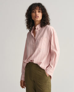 OS Luxury Oxford Bd Striped - Faded Pink