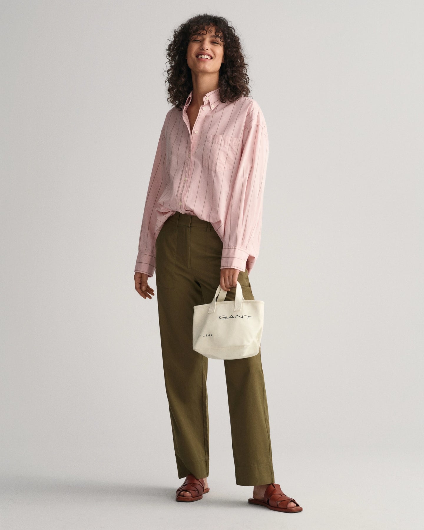 OS Luxury Oxford Bd Striped - Faded Pink