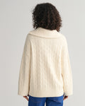 Herringbone Half Zip - Cream