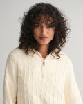 Herringbone Half Zip - Cream