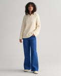 Herringbone Half Zip - Cream