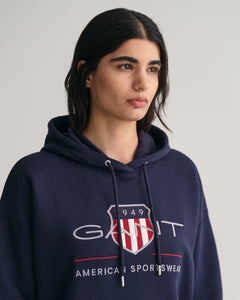 Rel Archive Shield Hoodie - Evening Blue