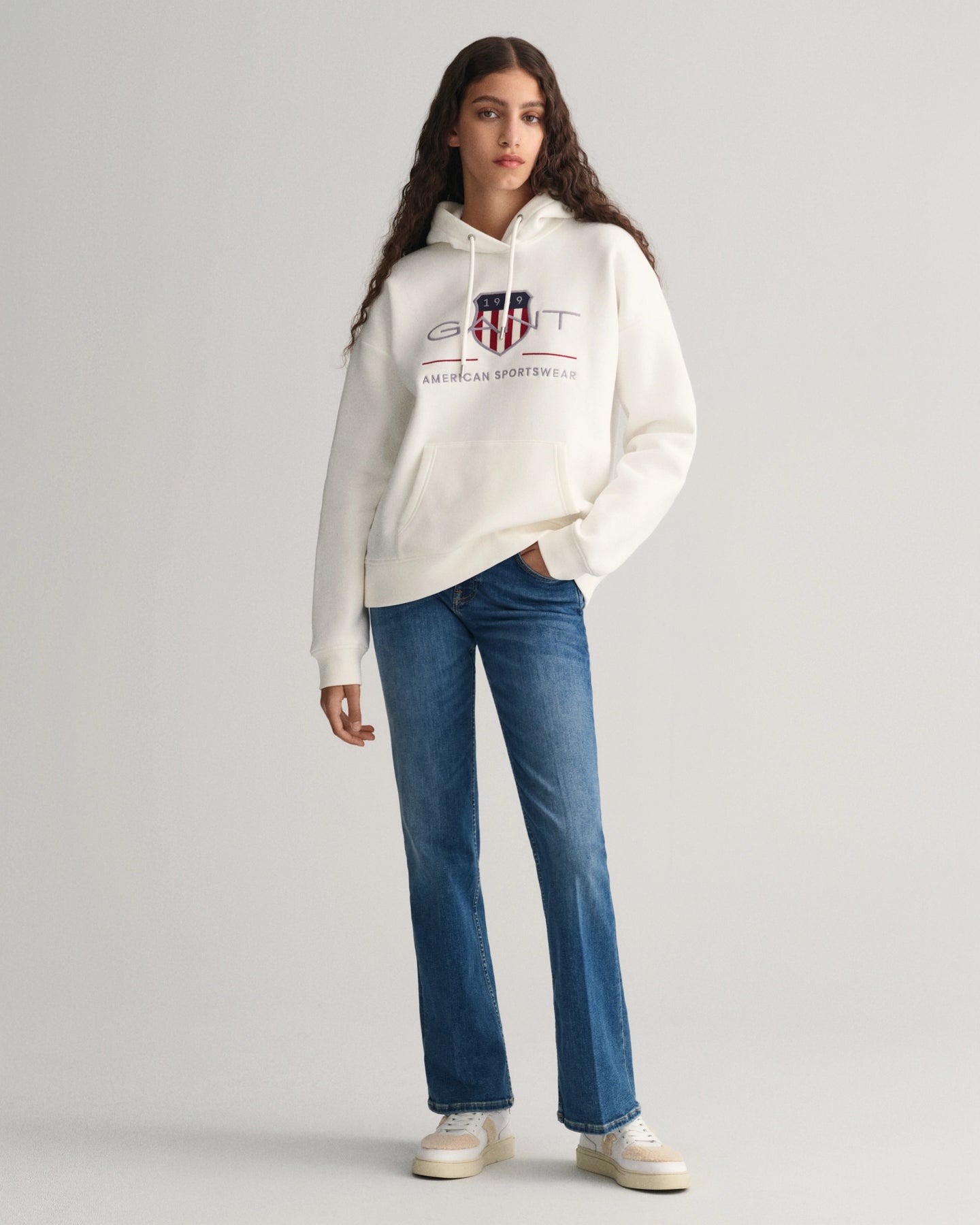 Rel Archive Shield Hoodie - Eggshell
