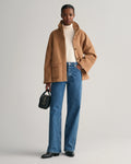 Cropped Wool Jacket - Warm Khaki