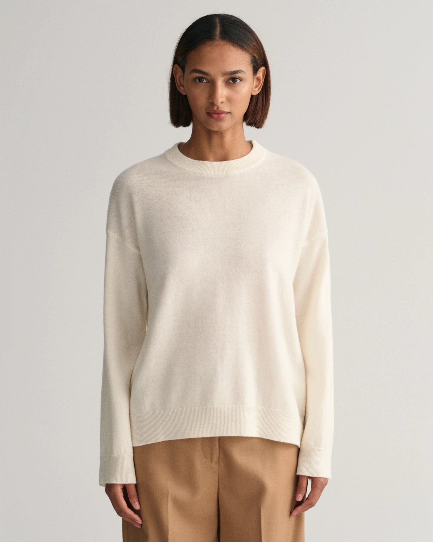 Superfine Lambswool C-Neck - Cream