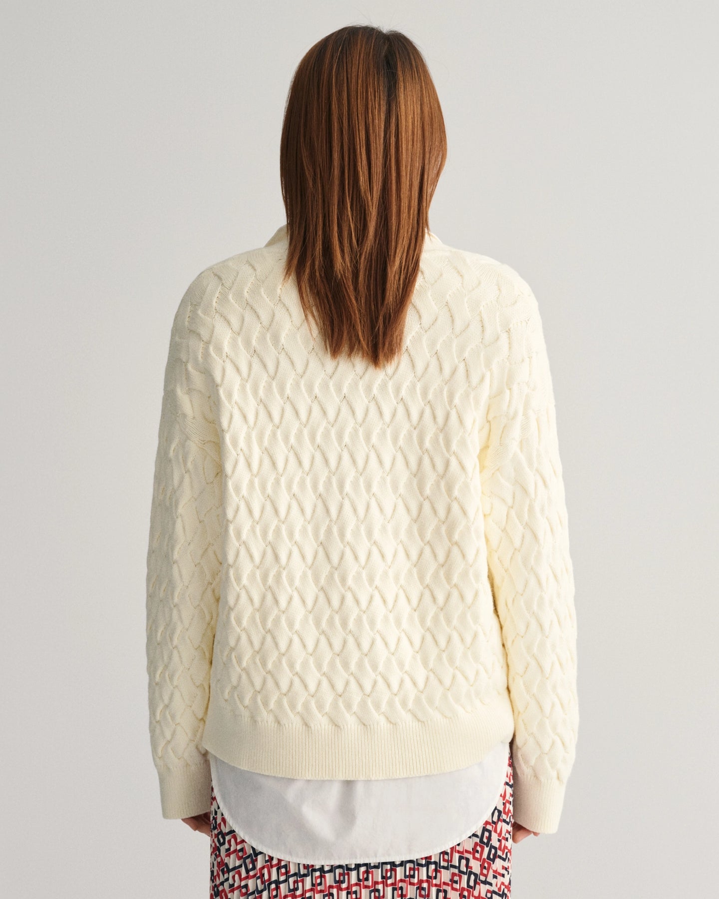 Textured Cotton Cardigan - Cream