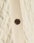 Textured Cotton Cardigan - Cream