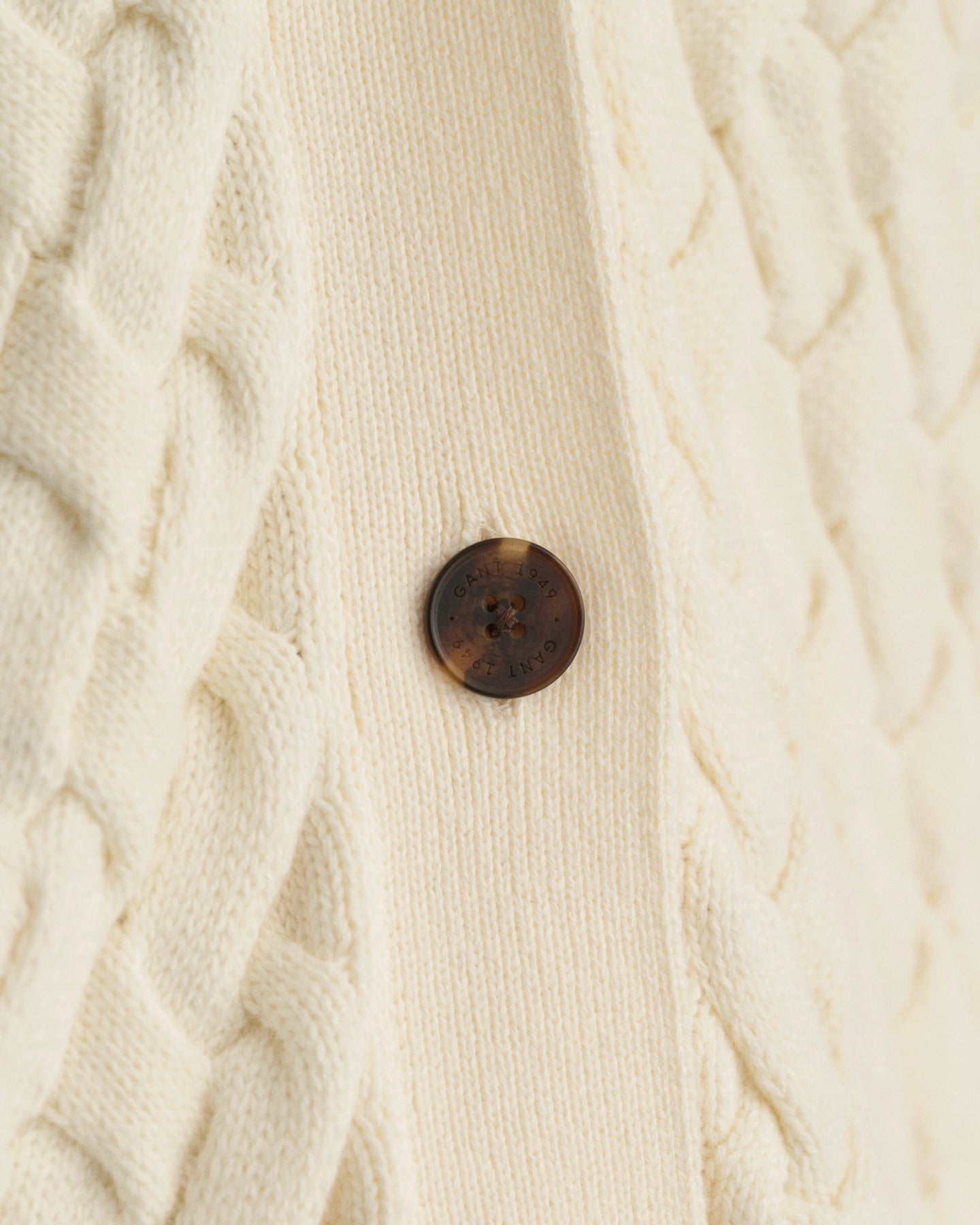 Textured Cotton Cardigan - Cream