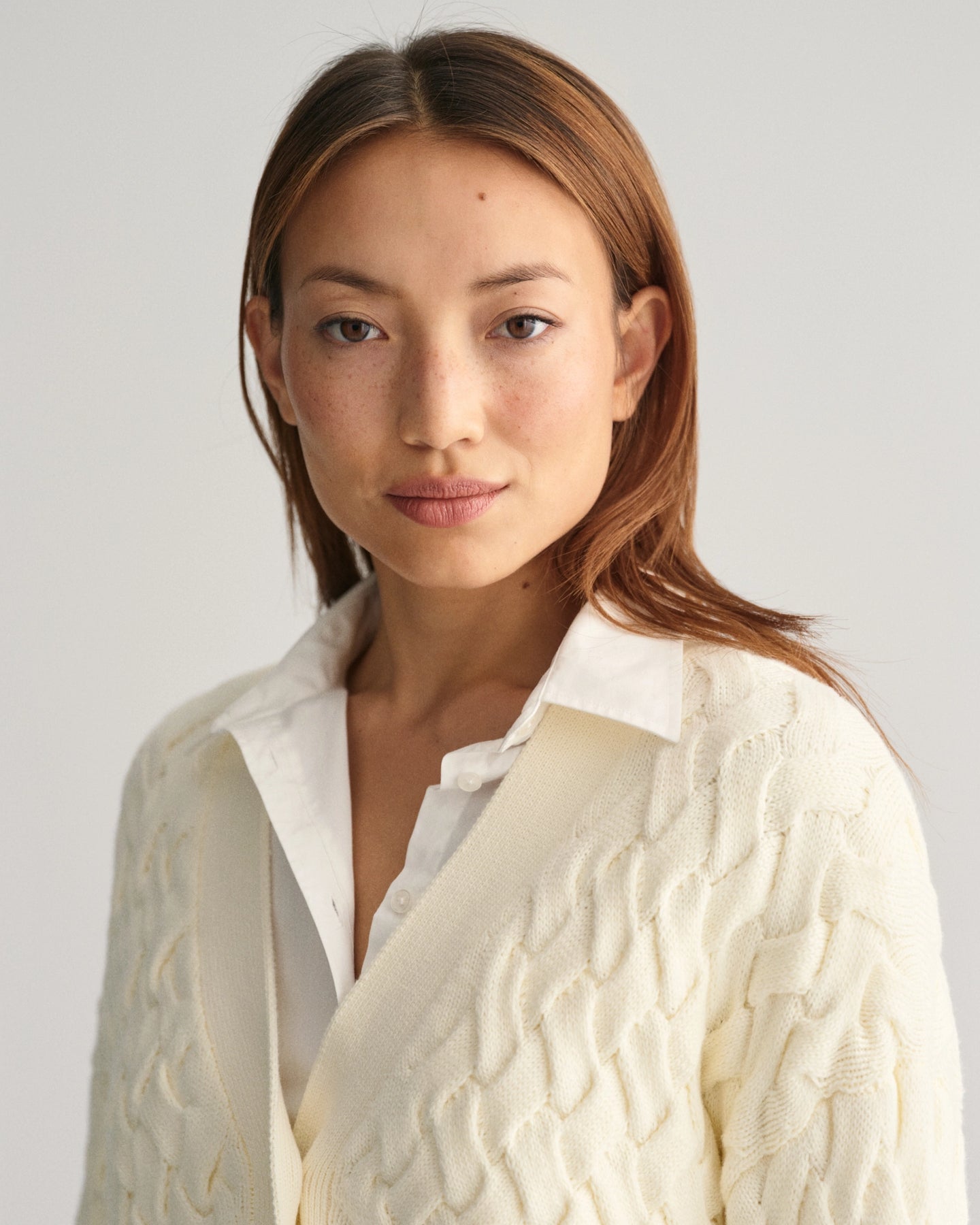 Textured Cotton Cardigan - Cream