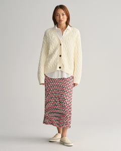 Textured Cotton Cardigan - Cream