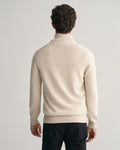 Casual Cotton Halfzip - Light Beige Melange