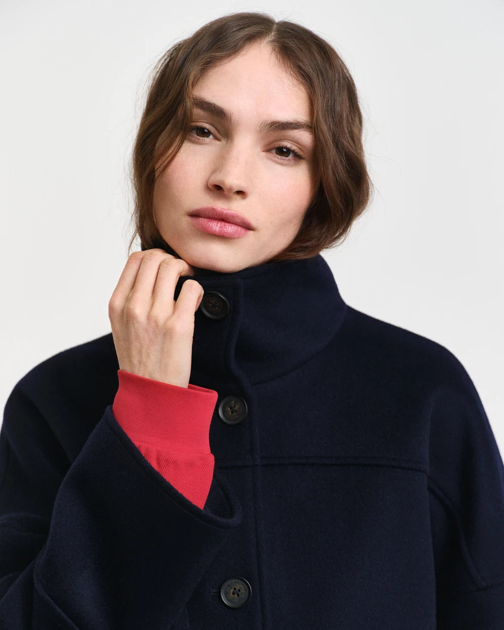 Cropped Wool Jacket - Evening Blue