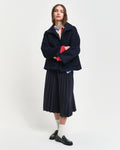 Cropped Wool Jacket - Evening Blue