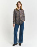 Rel Paisley Cot Silk Shirt - Persian Blue