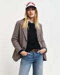 Reg Houndstooth Blazer - Soft Oat