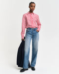 Reg Poplin Wide Striped Shirt - Bright Red