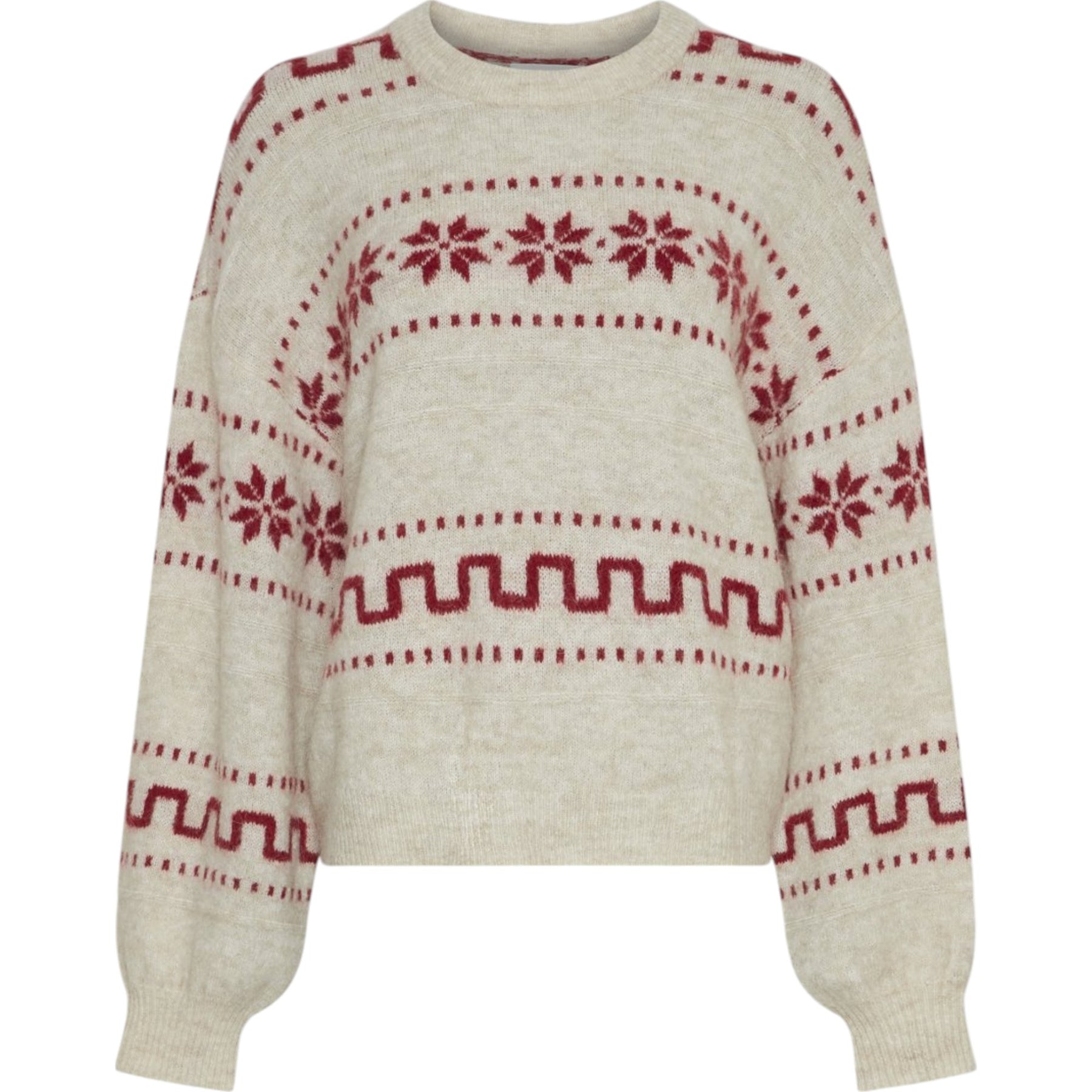 Lerato Hope Pullover Aop - Oat Mel Rhubarb