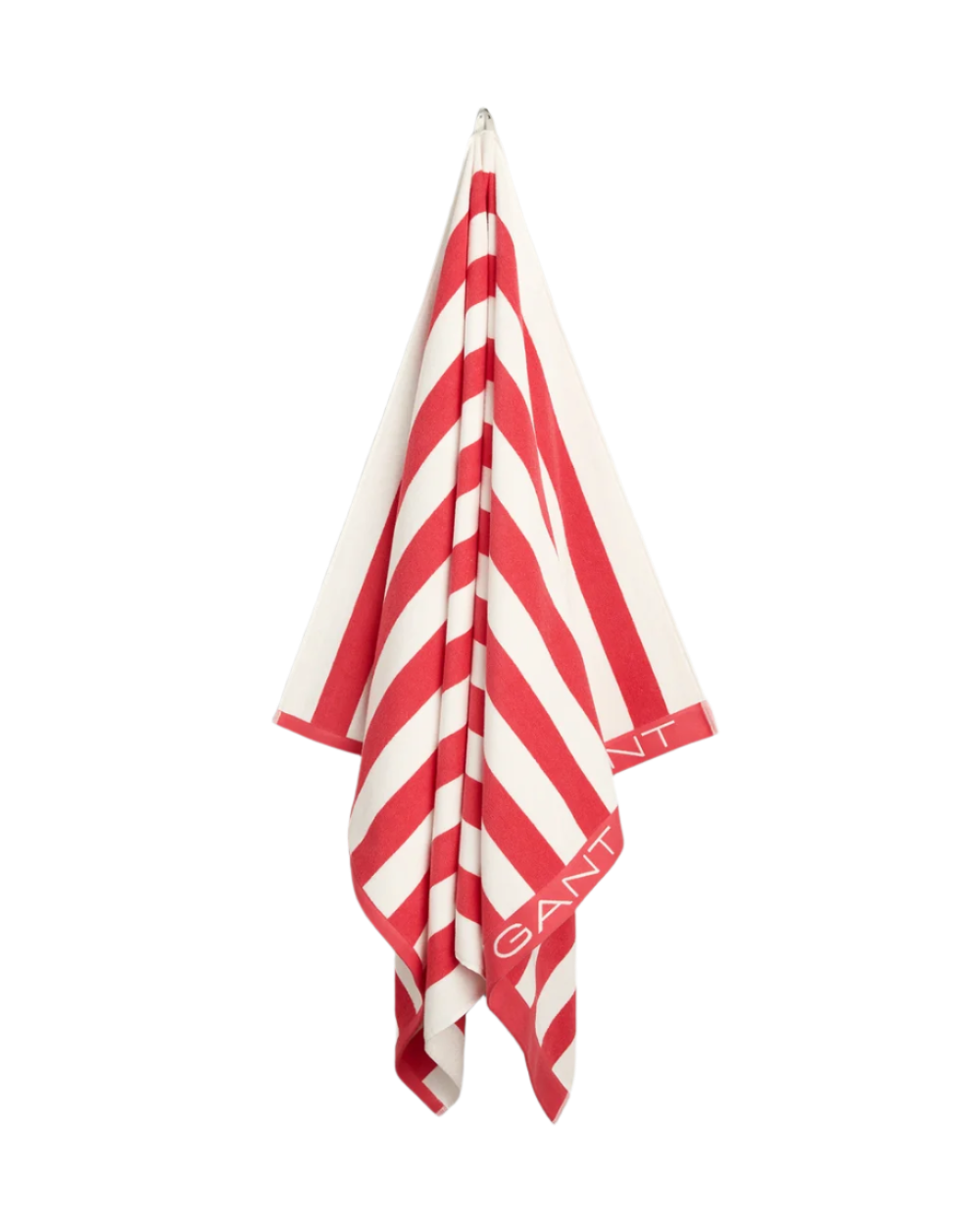 GANT Home Block Stripe Beach Towel - Watermelon Red