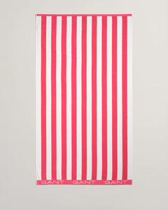 Block Stripe Beach Towel - Watermelon Red
