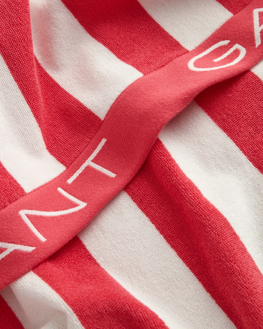 GANT Home Block Stripe Beach Towel - Watermelon Red