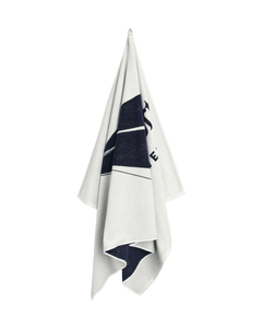 Sailing Print Beach Towel - White