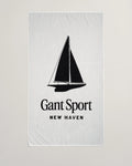 Sailing Print Strandhandduk - Vit