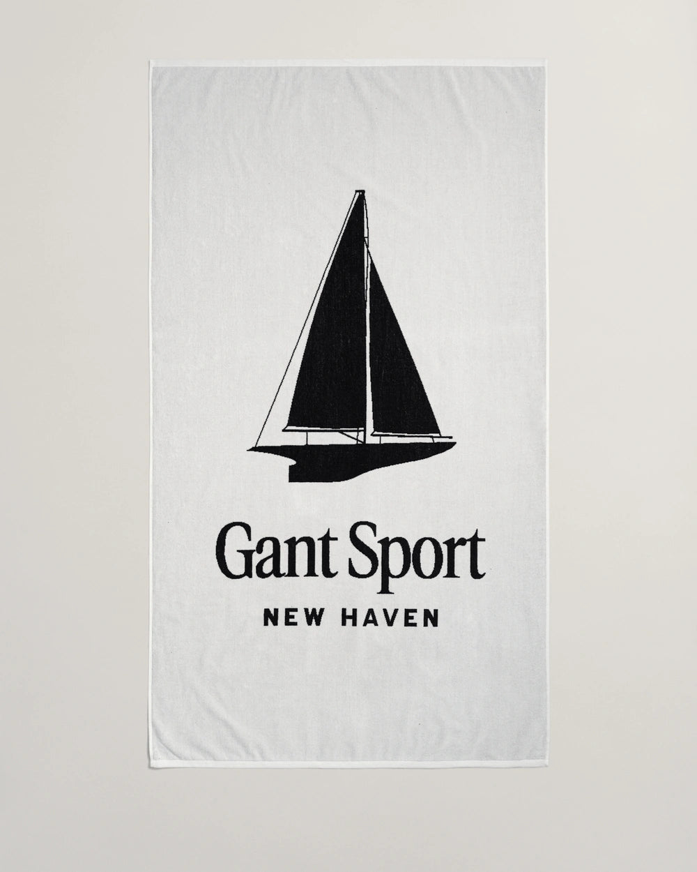Sailing Print Strandhandduk - Vit