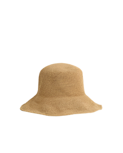 Straw Hat - Caramel Beige