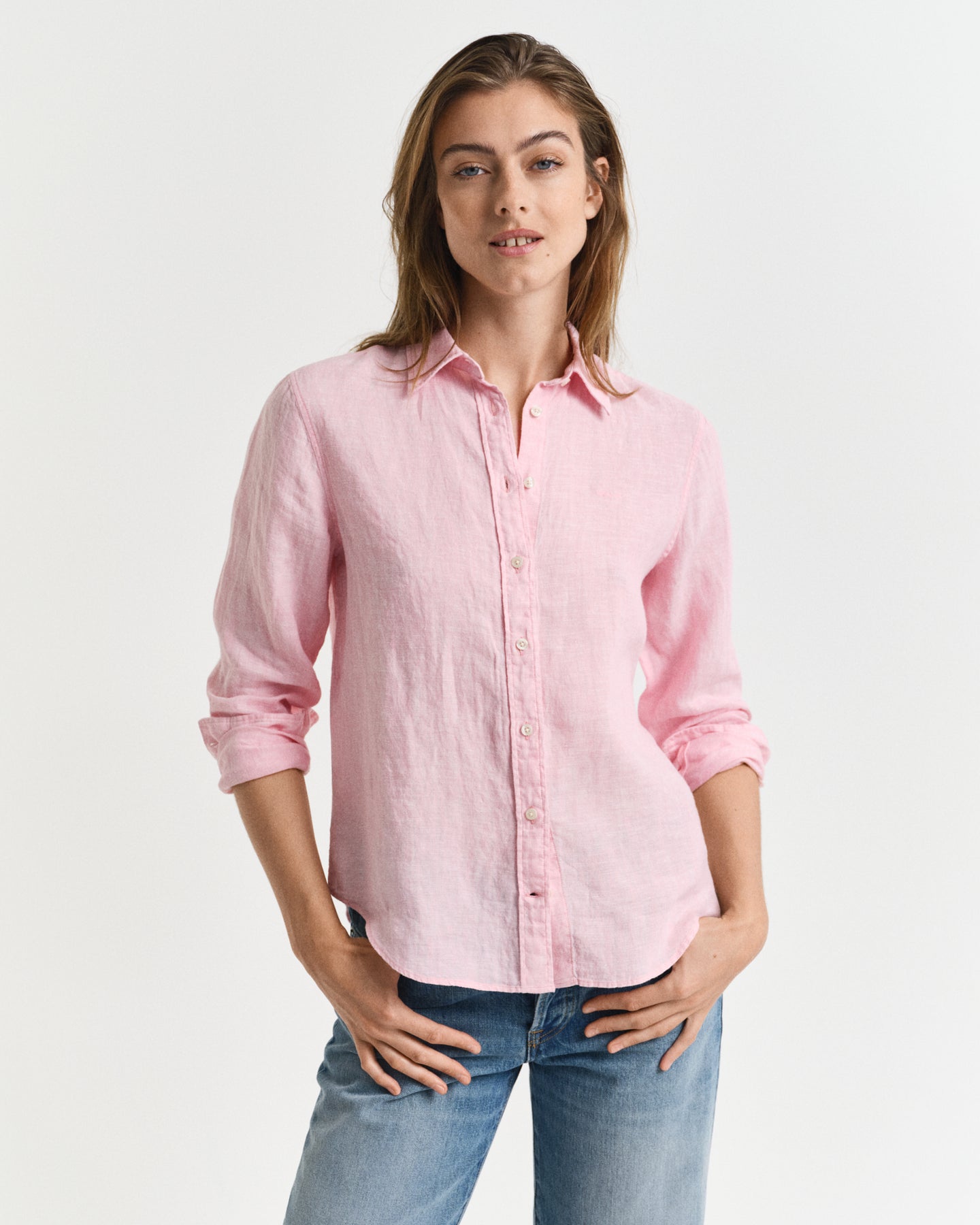Reg Linen Shirt - Geranium Pink